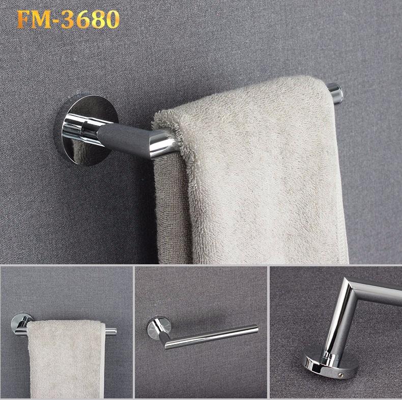 Chrome Wall-Mounted Towel Hook Square Towel Rail Bar Zinc Alloy Towel Rack Holder Polished Towel Ring For Kitchen Bathroom 5780
