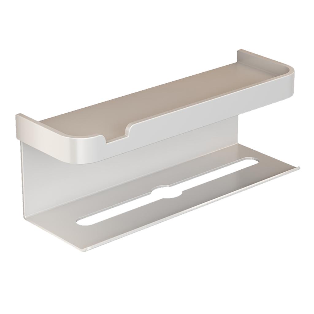 Toilet Paper Shelf Wall Mounted Space Aluminum Paper Towel Holder Waterproof Tissue Roll Holder Shelf for Bathroom