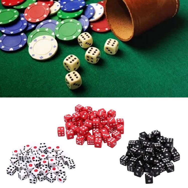 Acrylic Dice Game Props for Children Black White Square Corner Digital Dice Kit
