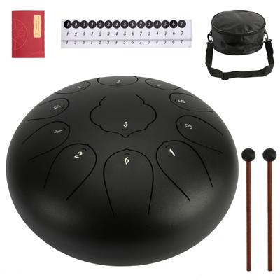 11 Notes 10 Inches Diameter Lotus Type Steel Tongue Drum Handpan Percussion Instrument