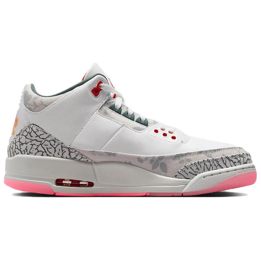 Air Jordan 3 Retro Wings Unisex Sneakers White Fire-Red Off-White HM6993-100