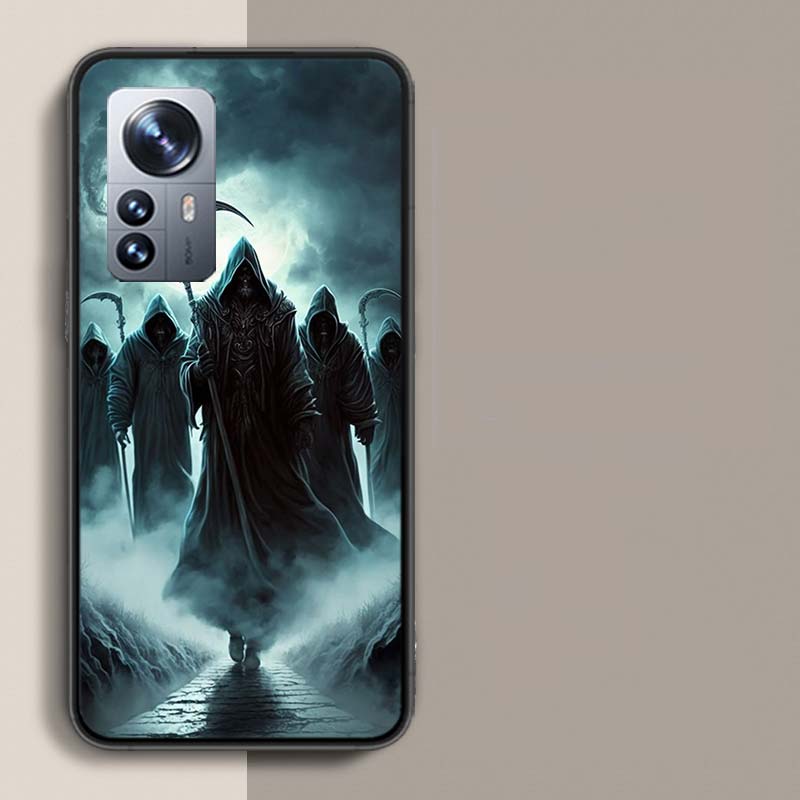 Tod Sensenmann Schädel Handyhülle Für Redmi Note 15 Pro 5G 14 13 12 Pro Plus 11 11T 11E 11S 10 Pro 10S 9 9S Hülle Handy Klar wi