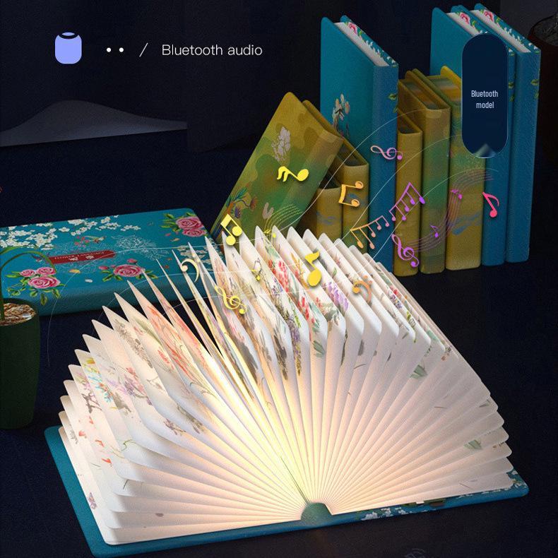 Creative USB Rechargeable Folding Book Night Light - Cultural Gift & Bedside Lamp