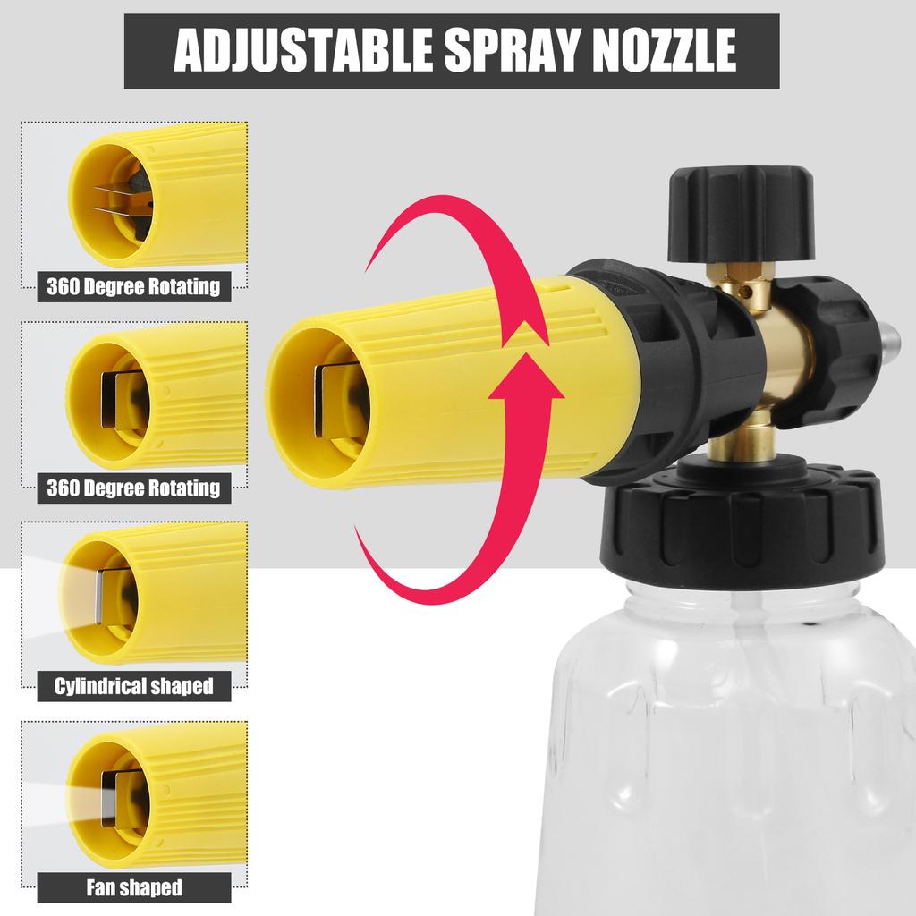 2in1 Foam Sprayer and High Pressure Washer Gun Car Wash double connector Air Foam Gun Pressure Washer Accessories