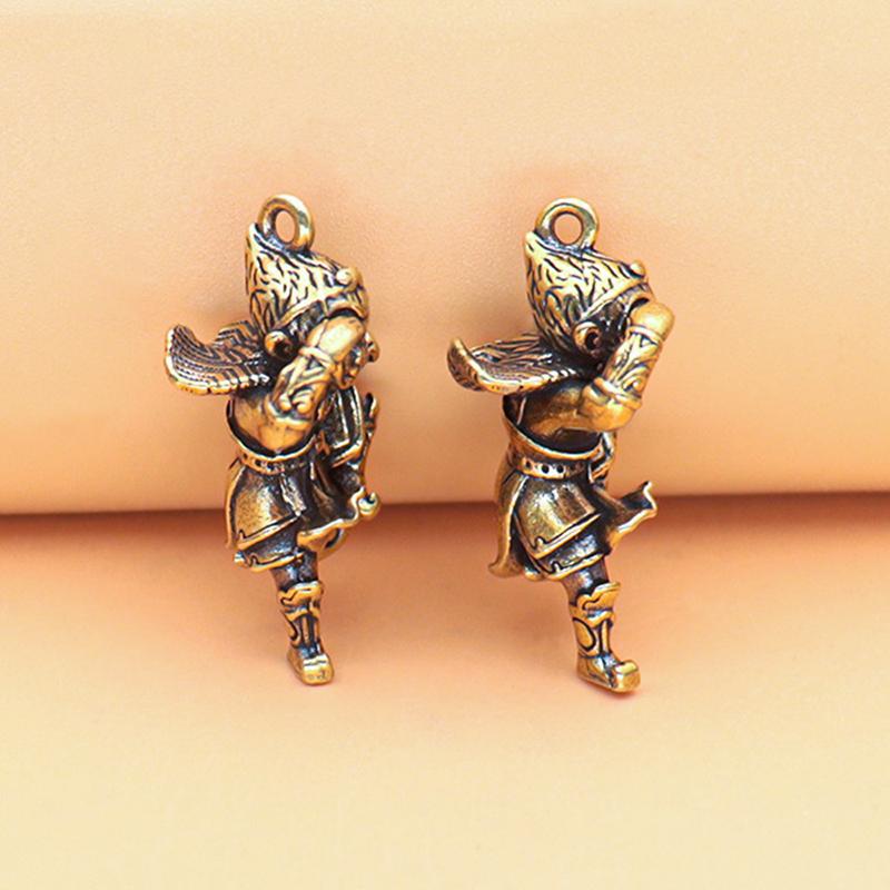 Vintage Messing Affe Handwerk Personalisierter Schlüsselanhänger Anhänger Schreibtisch Ornament Miniatur Beschlag Dekoration