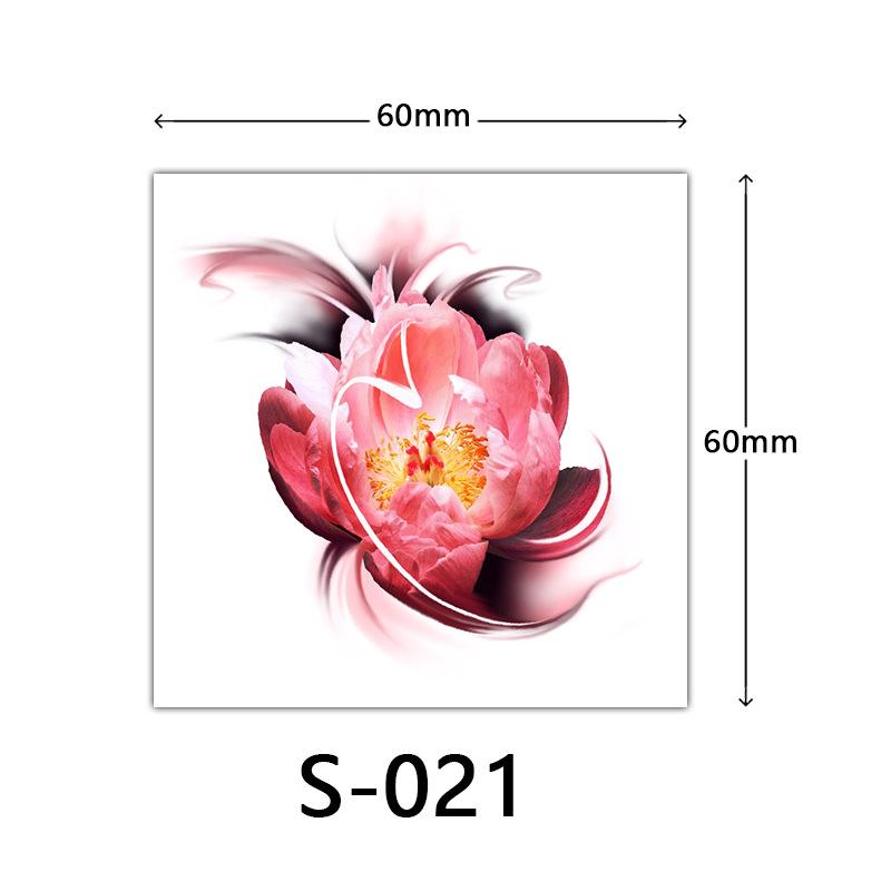 Small Flower Tattoo Sticker Female 3D Color Tattoo Sticker Rose Lotus Butterfly Flower Tattoo