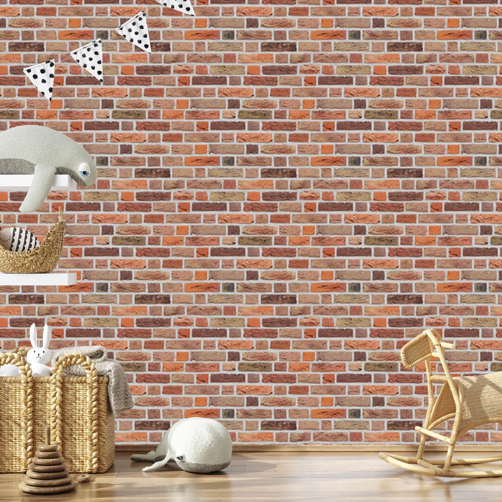 Red Brick Wallpaper for Living Room and Bedroom 50x1000