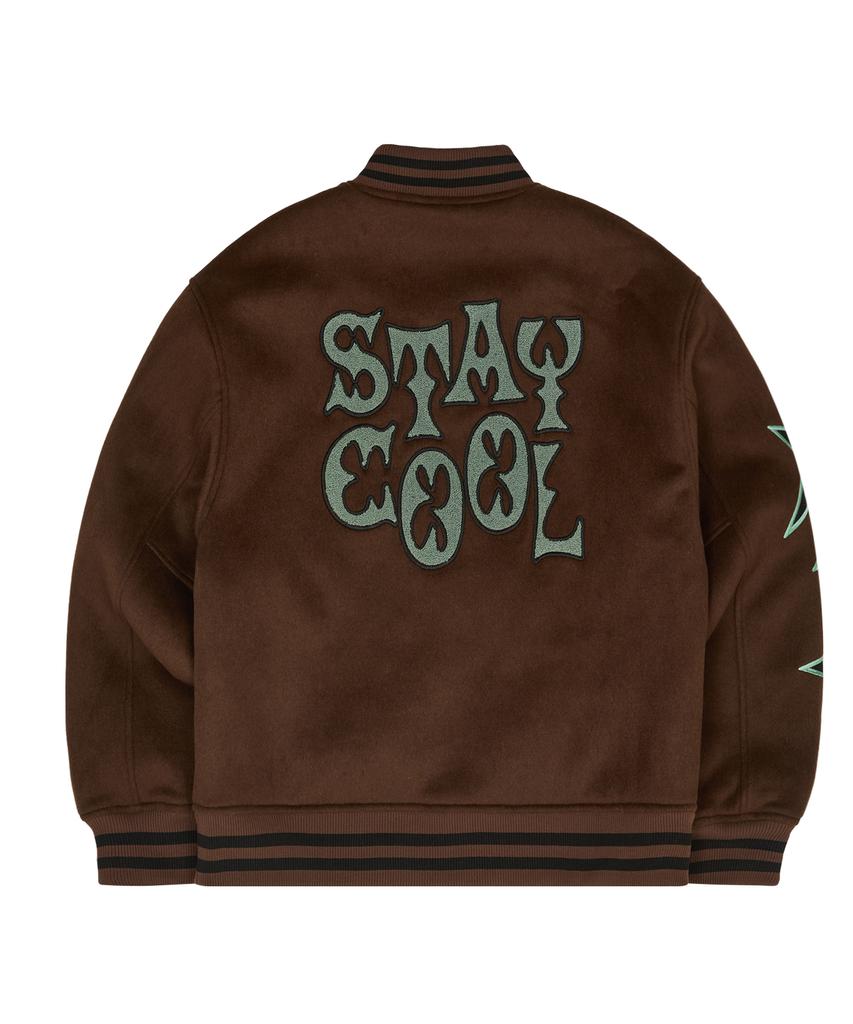 Hoodhood Stay Cool Varsity Jacket Brown