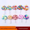 Children's Polymer Clay Rainbow Lollipop Phone Decor Accessories
