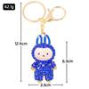 Cross Border Popular Cartoon Doll with Canvas Keychain, Small Pendant Accessories, Rhinestone Metal Rabbit Keychain