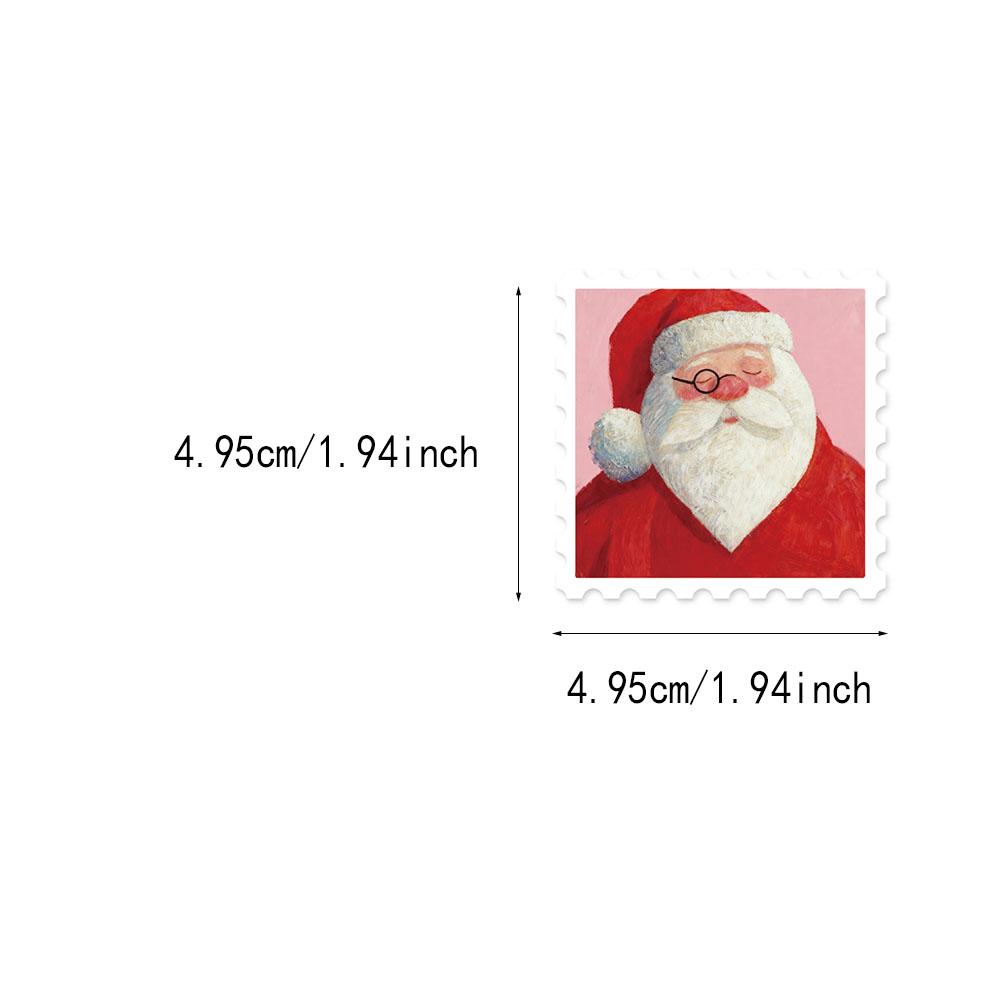 50PCS Pink Christmas Stamp Fun Stickers DIY Handmade Materials Phone Case Laptop Christmas Decoration Stickers