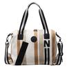Travel bag Premium sense Large capacity fitness Sports storage Shoulder bag Business trip Striped wear-resistant messenger