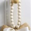 Handmade Valentines Day Wood Beads Garlands with Butterfly Knot For Wedding Decors for Rustics Farmhouses Decors Project