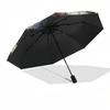 1pc Black Cat Artwork Automatic Folding Umbrella, Heavy-Duty 8-Rib Construction, Perfect for Everyday Yy251114113
