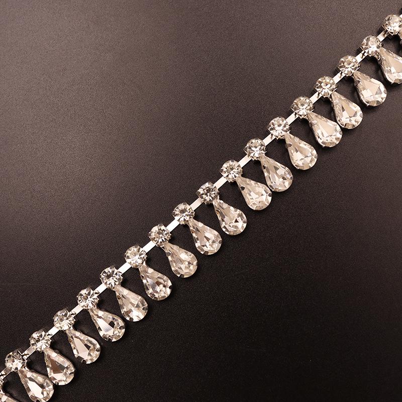 Teardrop Rhinestone Fancy Claw Tassel Chain - DIY Jewelry & Evening Dress Accessory