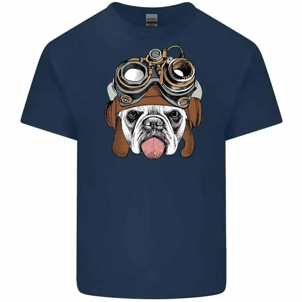 Steampunk Bulldog Men's Funny T-Shirt Dog Puppy Animals English British