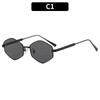 Women's sunglasses - unisex fashion polygonal metal sunglasses