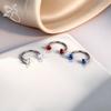ZS 1 Stück 20G G23 Titanstahl Hufeisen Nasenring Damen Herren Farbiger CZ Kristall Nasenpiercing Ohr Helix Tragus Lippenpiercings