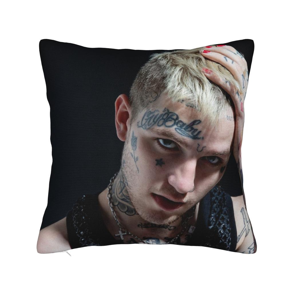 Lil Peep Pillowcase Printed Polyester Cushion Cover Decorative Throw Pillow Case Cover Sofa Zippered 40X40cm