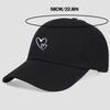 Heart-shaped printed baseball caps, Korean-style baseball caps, outdoor sun hats, all-season hats for both men and women