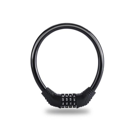 

Велосипедный замок Высокопрочный Устойчивый к ржавчине Прочная конструкция Четырехзначный Легкий в переноске Противоугонный Замок безопасности из цинкового сплава для дорожного велосипеда чёрный