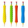 4Pcs Textured Silicone Pencil Grips for Stress Relief Sensory Fidget Sleeves Quiet Classroom Fidget Tool for Home School Office Travel