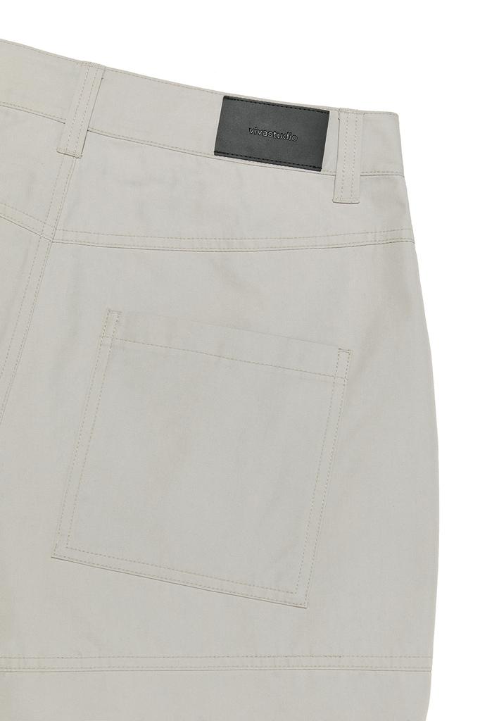 VIVASTUDIO Split Wide Cargo Pants [Light Beige]