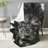 Strong Lion Blanket - Soft Plush Flannel, Comfy&Lightweight for All Seasons, Warm and Fuzzy, Anti-Pilling Throw Blanket for Couc