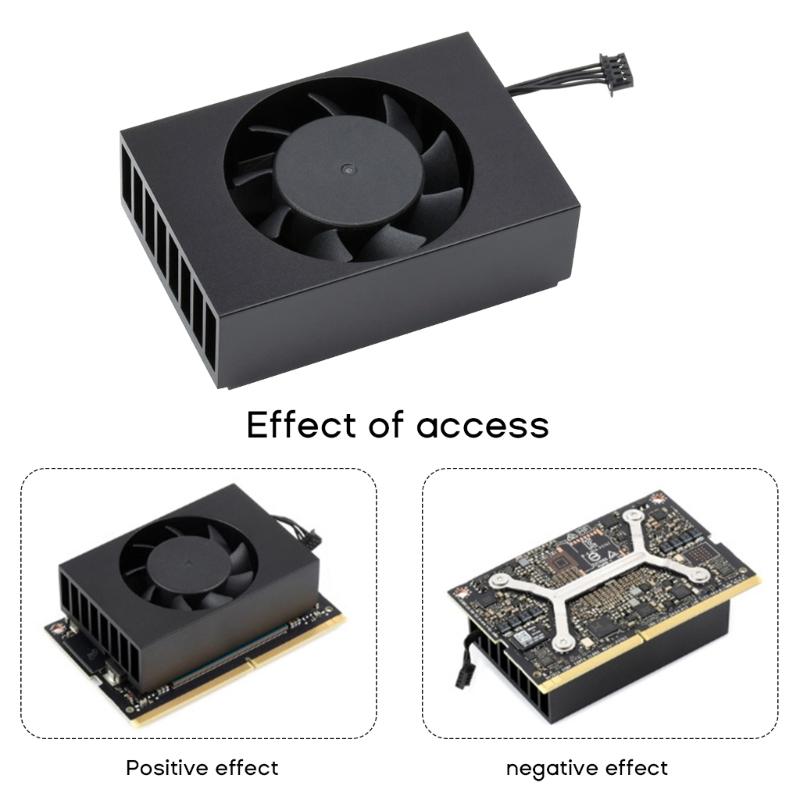 Embedded Fan Aluminum-Alloy Enclosure PWM Speed Adjustable Cooling Fan Replacement Accessory Compatible for Orin-Nano