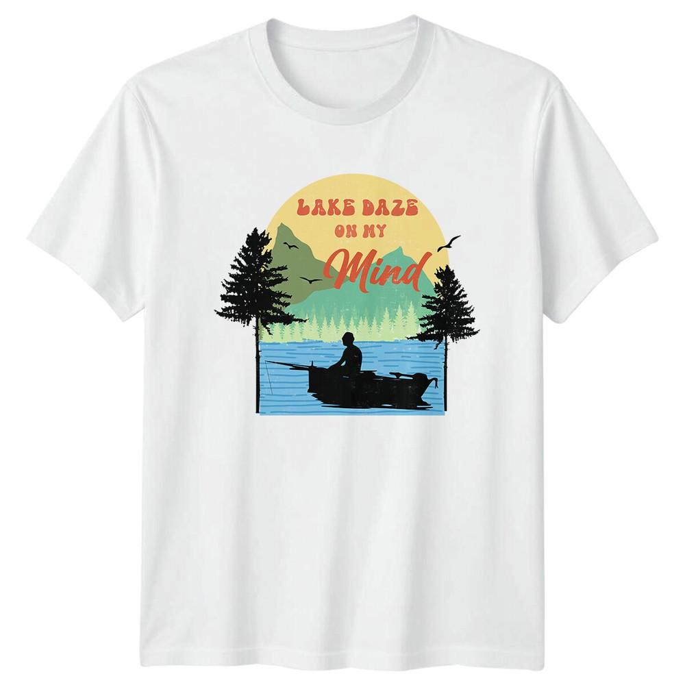 Lake Daze On My Mind TShirt Summer Fishing Graphic Tee S