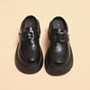 Half slippers, women's British-style retro leather shoes, muffins, thick-soled slippers, buckle straps, 2025 spring/summer sandals trend