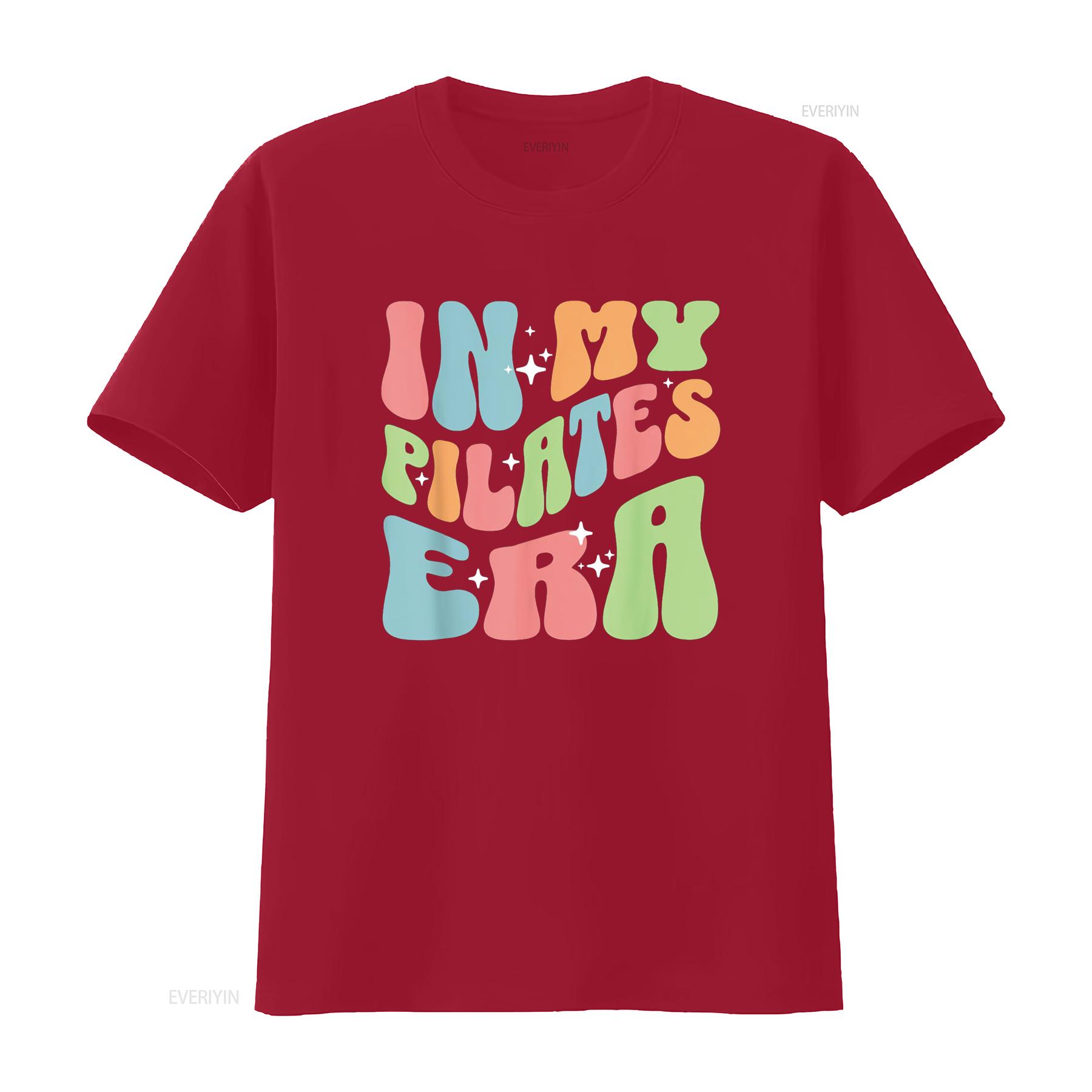 Retro In My Pilates Era Groovy Women Funny T Shirt vintage Washed Unisex streetwear Casual Comfortable graphic Stretched S