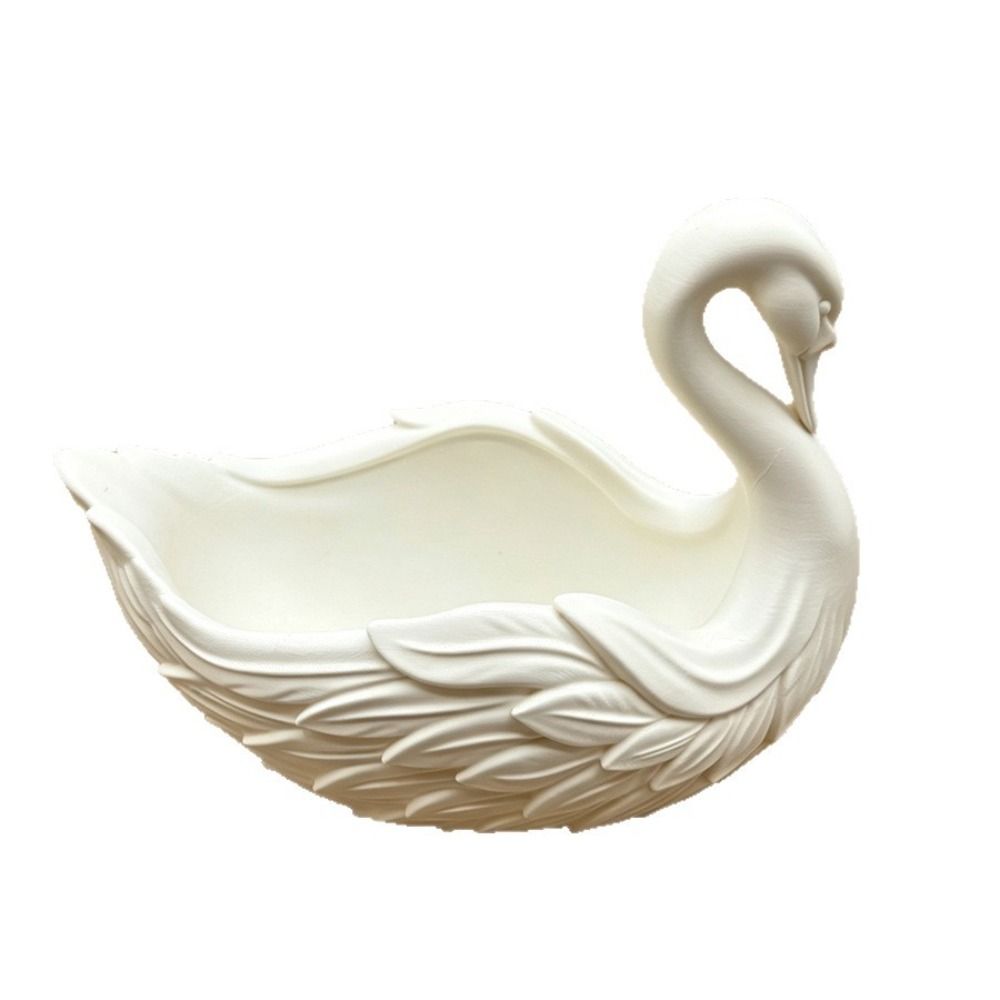 Bedrooms Handmade Swan Shaped Key Holder Elegant Multifunctional Swan Organizer Gift Idea Swan Shaped Storage Tray Desktop Use