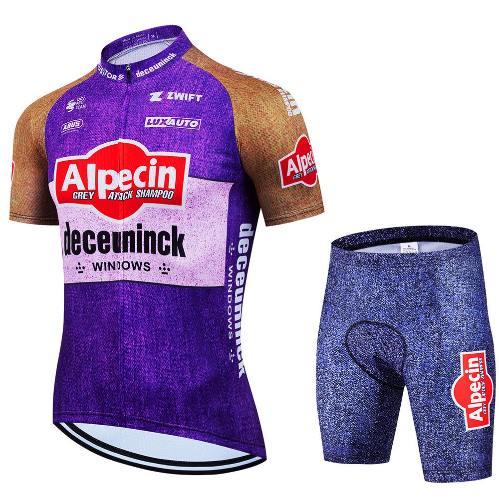 Alpecin Road Cycling Equipment Short Sleeve Overalls Cycling Suit Team Edition Quick Dry Rider