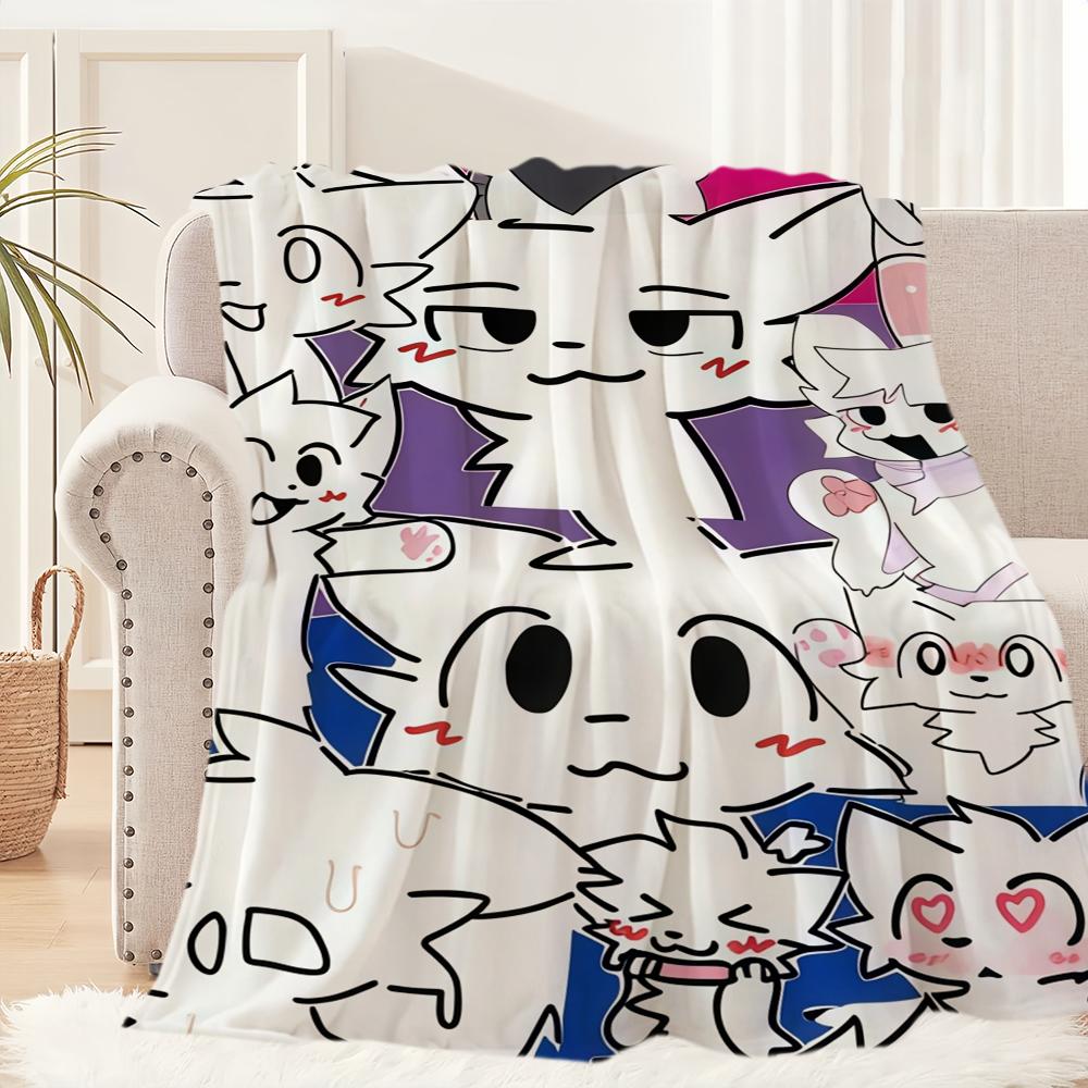 Boykisser Cute Cat Kawaii Blanket For Soft Throw Blanket for Picnic Bed Sofa Home Bedroom Cozy Warm Comfortable