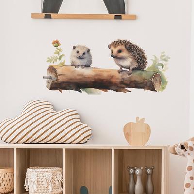 Cartoon Painting Cute Little Hedgehog Children's Room Kindergarten Background Decorative Wall Stickers Self-adhesive