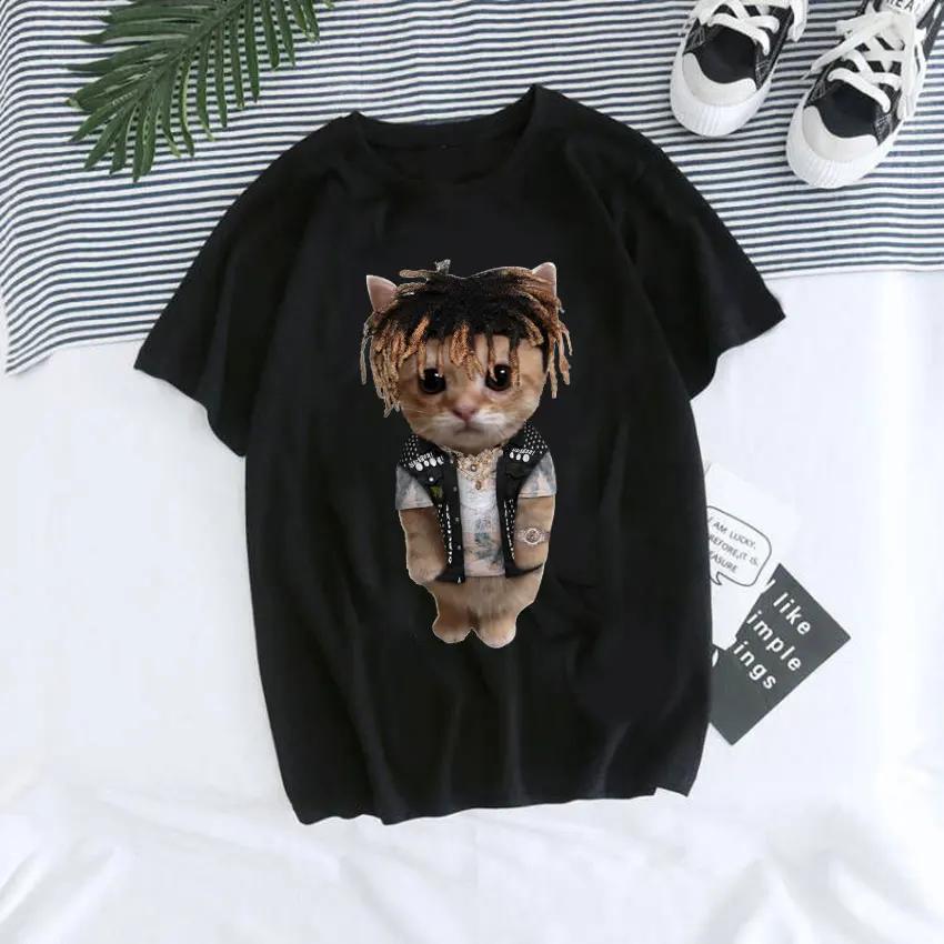 El Gato Meme Sad Crying Cat Munchkin Kitty Meme Print T Shirt Male  T-shirts Men Oversized Tees Harajuku Streetwear