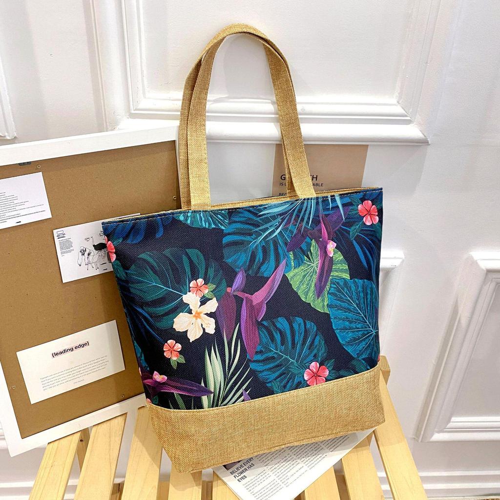 Women's Southeast Asian Literary Canvas Shoulder Bag
