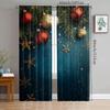 Christmas pine branch printed curtains   pole bag curtains   Christmas decorations   home decorations   room decorations