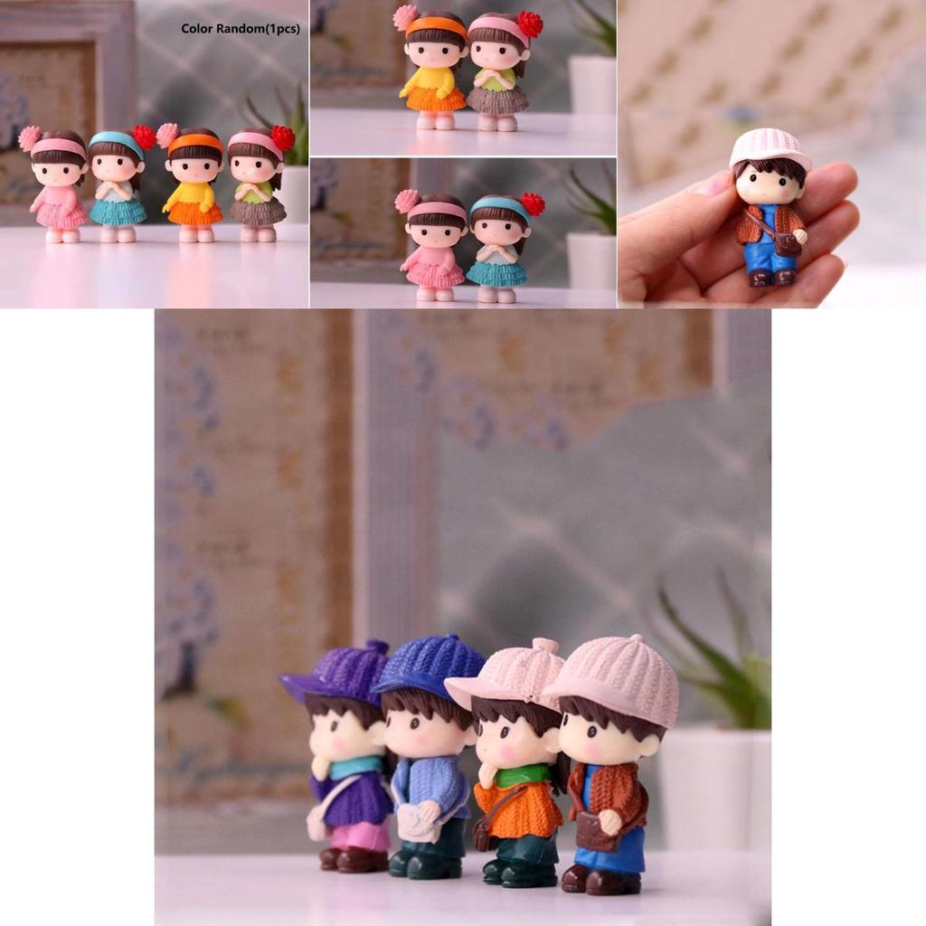 Durable And Cute Mini Couple Figurines Ideal For Garden And Dollhouse Decorations