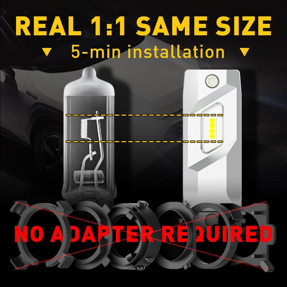 AUXITO 2X 12V H7 LED Headlight Canbus No Error H7 Car LED Bulb 360 CSP for Ford focus fiesta Toyota Corolla Honda Hyundai Kia