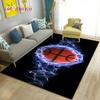 Tappeto 3D Area Basket Grande, Tappeto per Soggiorno Camera da Letto Divano Zerbino Decorazione Cucina, Tappetino Antiscivolo per Gioco Bambini