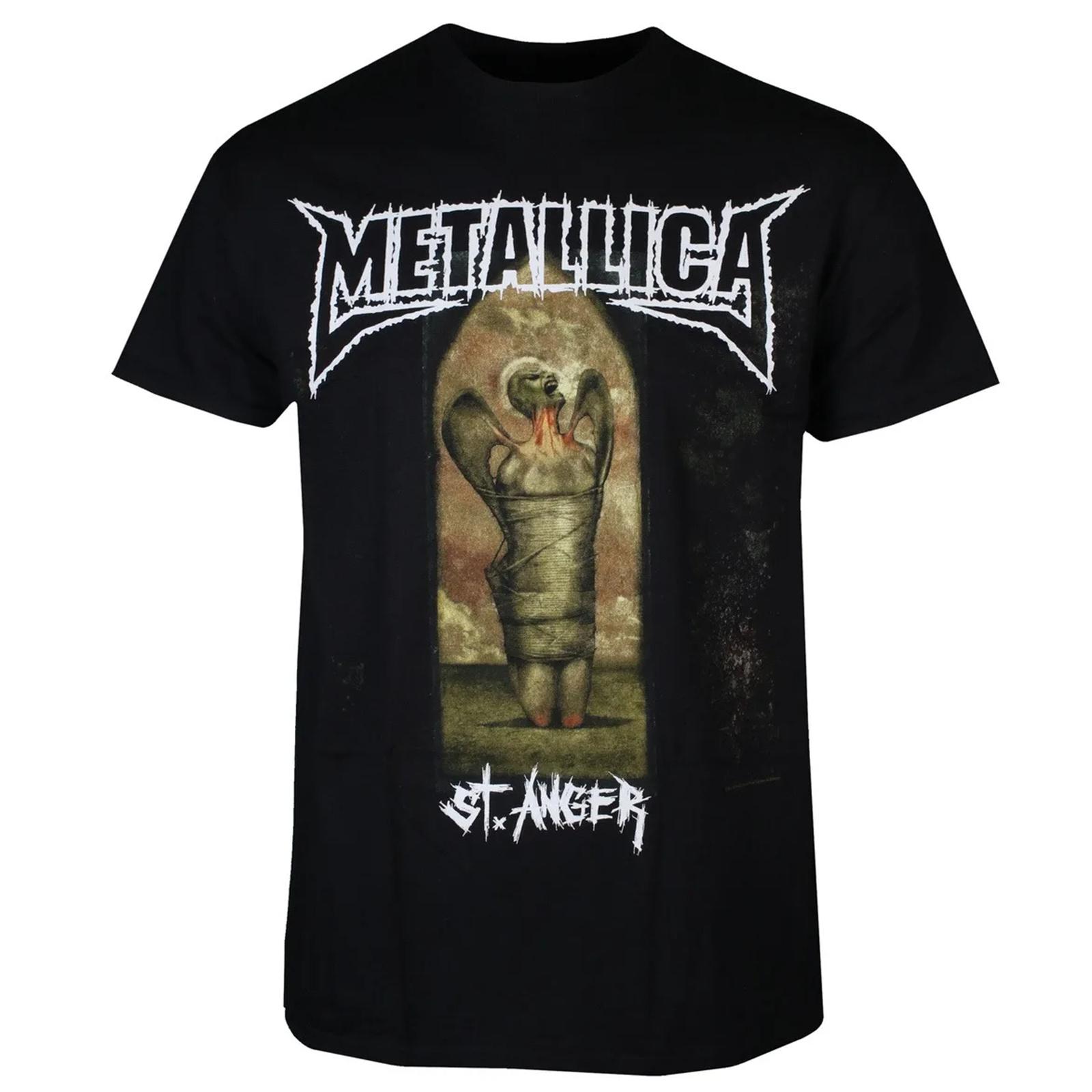 METALLICA ST ANGER ANGEL Peripheral Pattern Band Print Summer Luxury Brand Pure Cotton Men s and Women s T-shirt Short Sleeve S