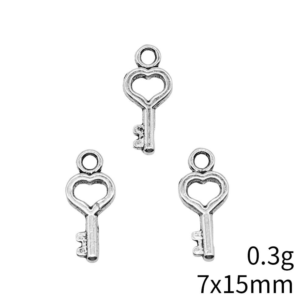 Hollow Clover Key Charm Lucky Pendant Tool Charms For Bracelet Necklace Jewelry Making Supplies For DIY