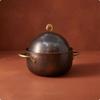 Hammered Copper Soup Pot Tall Handmade Pan Domed Lid JapaneseStyle Matte