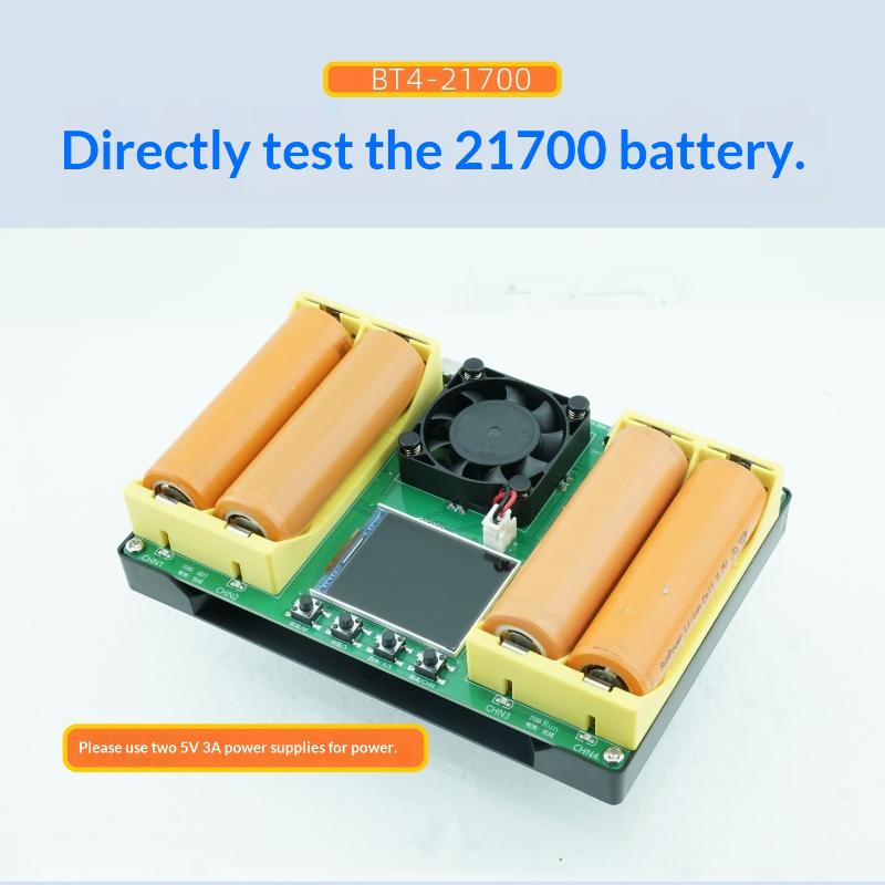 

18650 21700 4-канальный тестер батарей Type-C ЖК-дисплей Тестер емкости аккумулятора мАч Литиевая батарея Модуль обнаружения A1