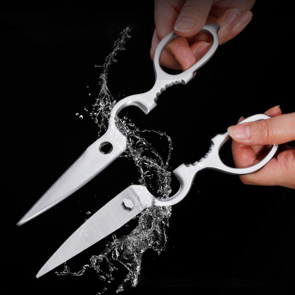 Stainless Steel BBQ Scissor Gourd Shape Chicken Bone Scissor Multifunctional Kitchen Scissor  Fish