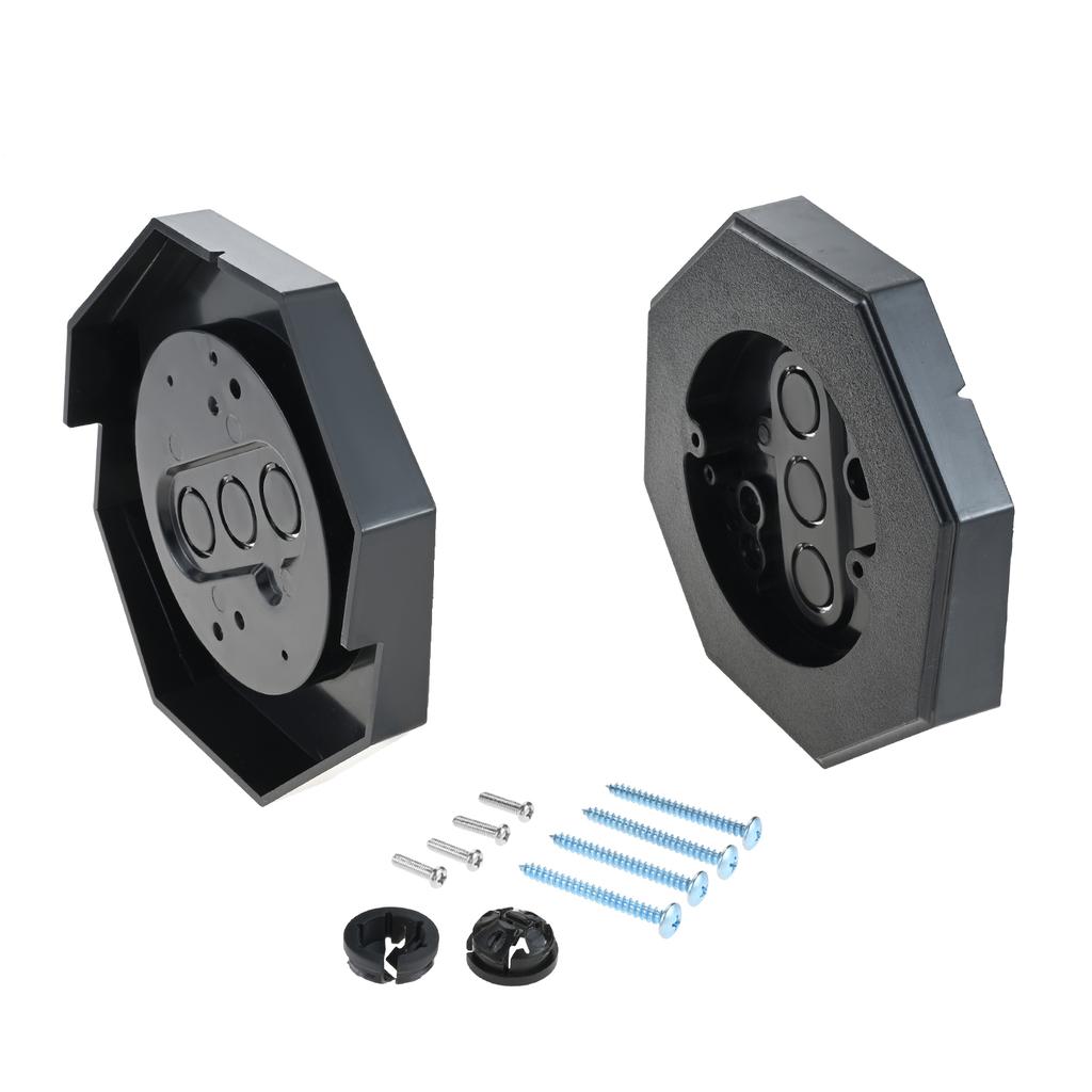 2sets Siding Mounting Block Vertical Siding Lamps Mounting Plate with Built-in Electrical Box Kit for 1/2 Inch Lap Double Siding