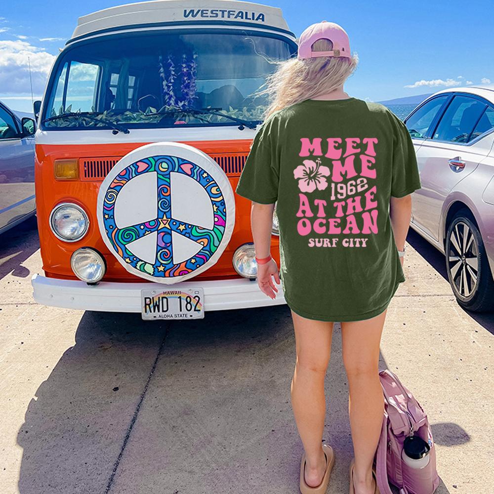 

Футболка Ocean Beach Футболка Meet Me At The Ocean Эстетическая одежда Модные рубашки VSCO Слова на спине Футболка Pinterest Пляжные топы XL армия зеленый
