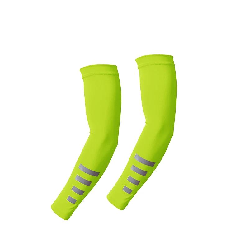 

2 шт. летние солнцезащитные УФ-защитные женские нарукавники светоотражающие ночные нарукавники для езды на велосипеде и бега мужские спортивные нарукавники манжеты One Size